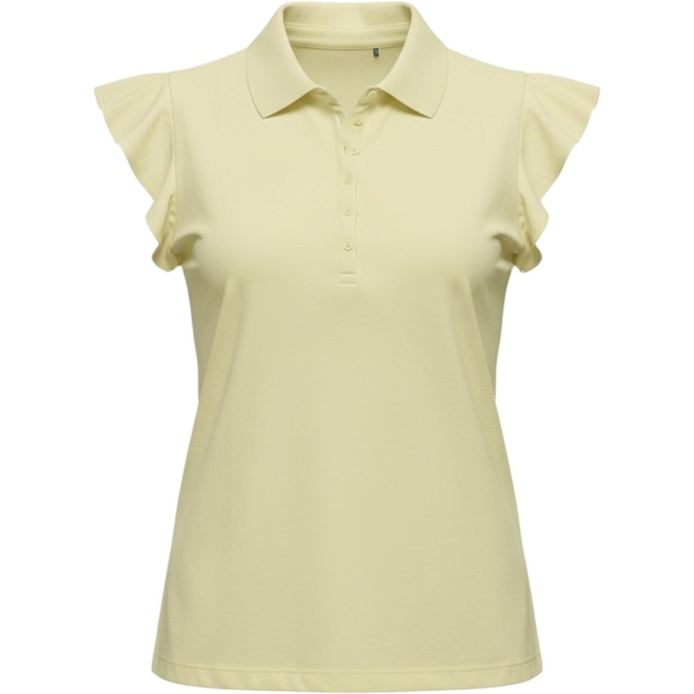 Walter Hagen Womens White Flutter Sleeve Golf Polo Shirt Size Medium